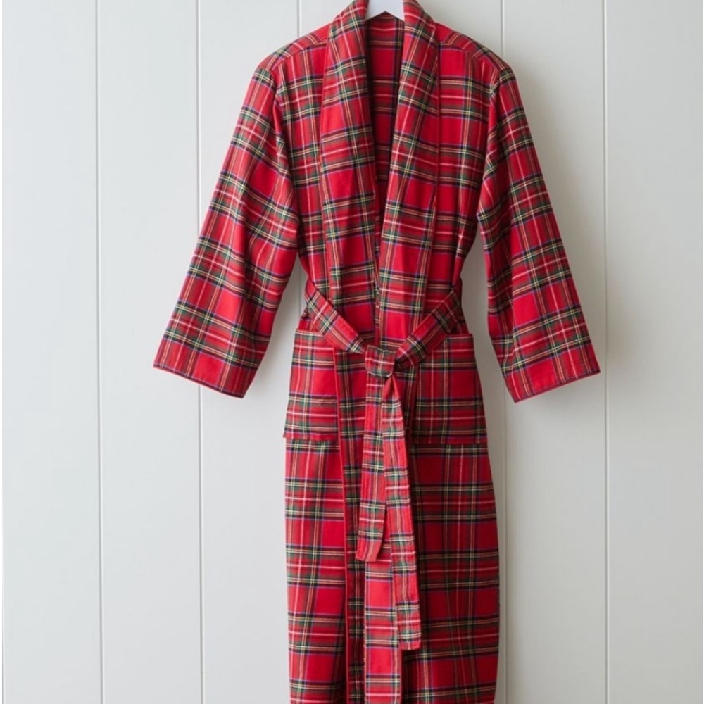 Pottery Barn Red Plaid Robe